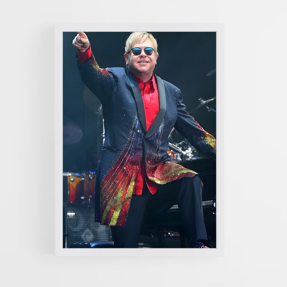 ap-elton john-7 cadre Blanc