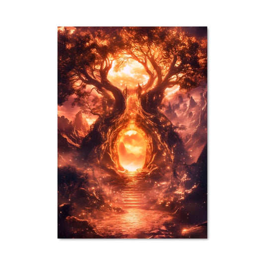 Poster Arbre de Flammes