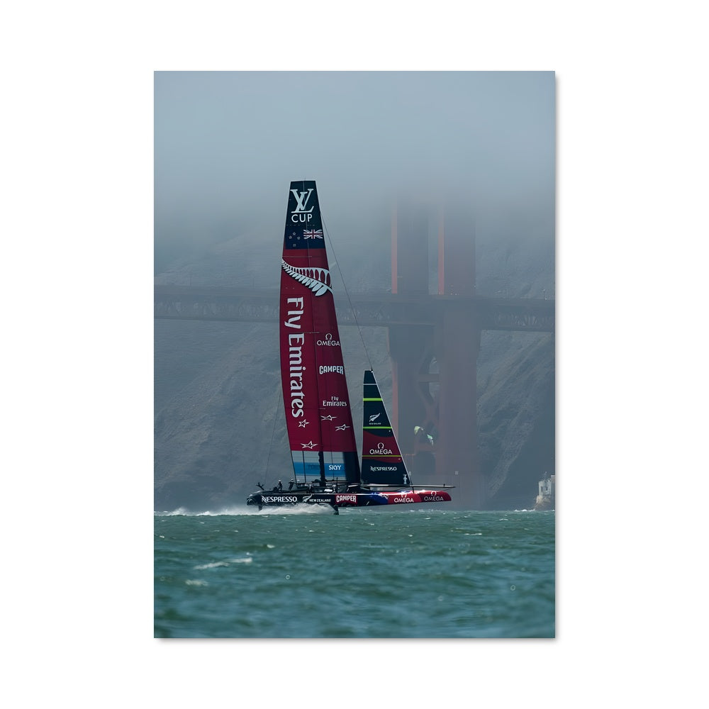Poster Navigateur sous le Golden Gate