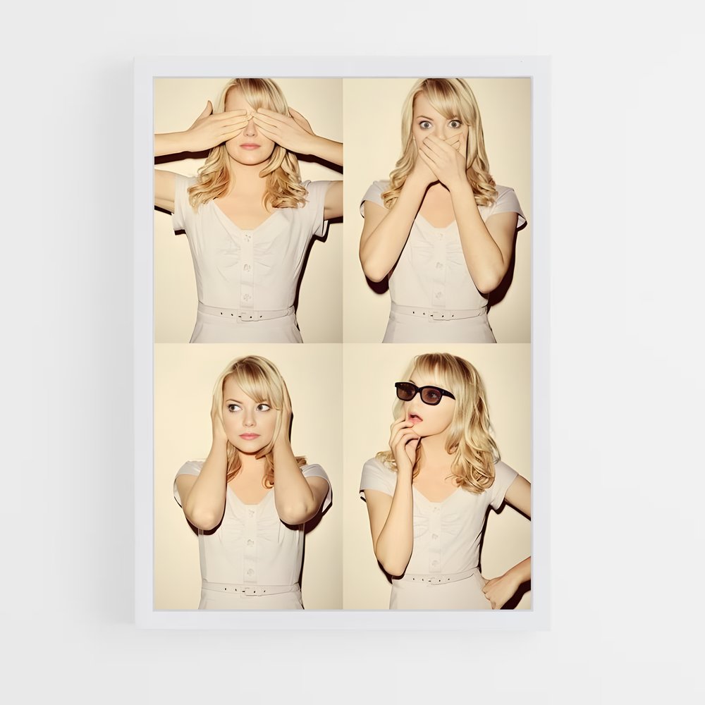 ap-emma stone-2 cadre Blanc