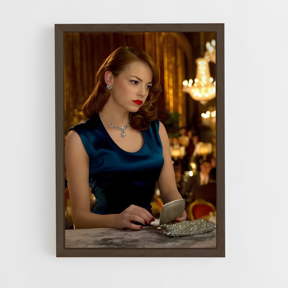 ap-emma stone-8 cadre Bois foncé