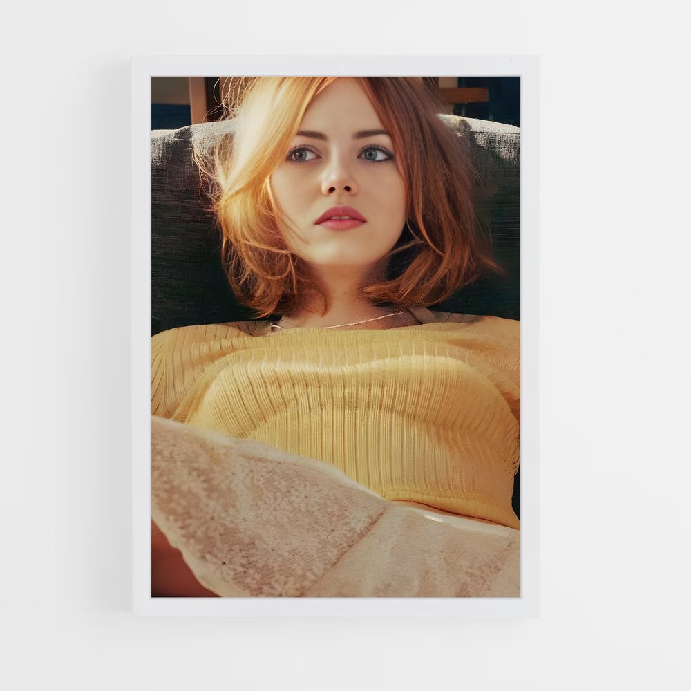 ap-emma stone-9 cadre Blanc