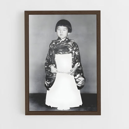 ap-emperor emeritus akihito-4 cadre Bois foncé