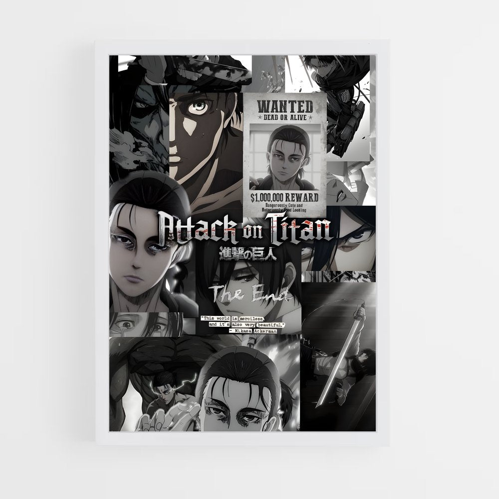 ap-eren yeager-10 cadre Blanc