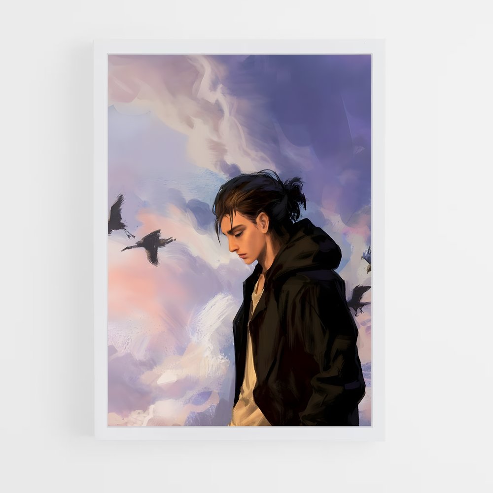 ap-eren yeager-17 cadre Blanc