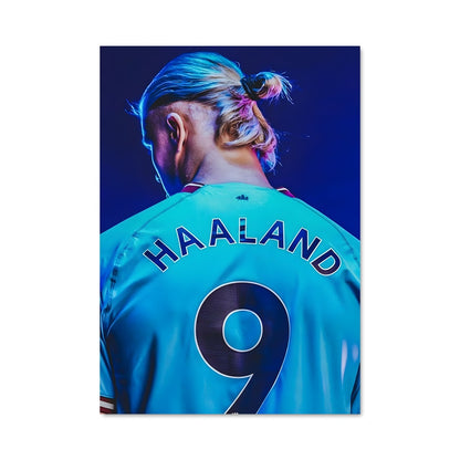 Poster Haaland en Bleu