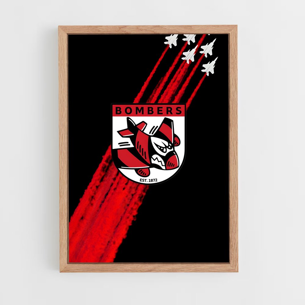 ap-essendon bombers-5 cadre Bois clair