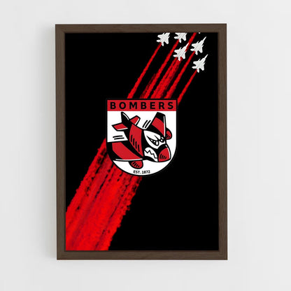 ap-essendon bombers-5 cadre Bois foncé