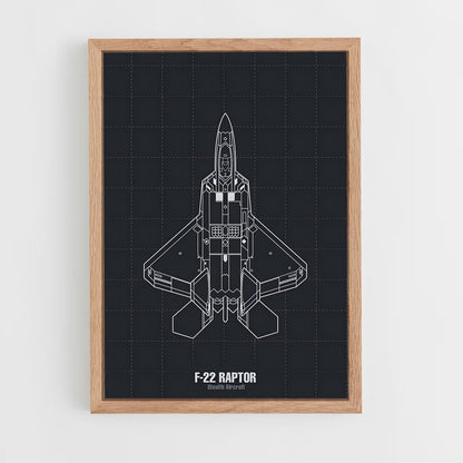 ap-f-22 raptor-10 cadre Bois clair