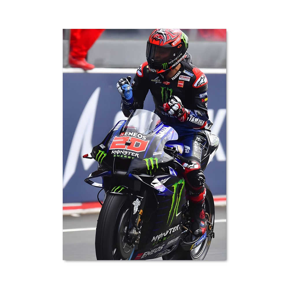 Poster Moto en Piste