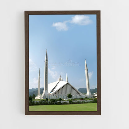 ap-faisal mosque-3 cadre Bois foncé