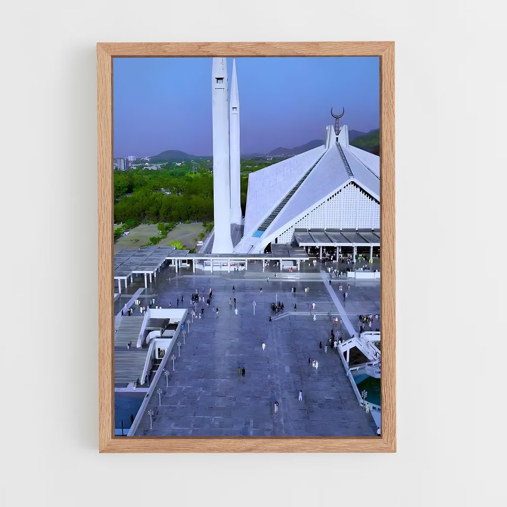 ap-faisal mosque-5 cadre Bois clair