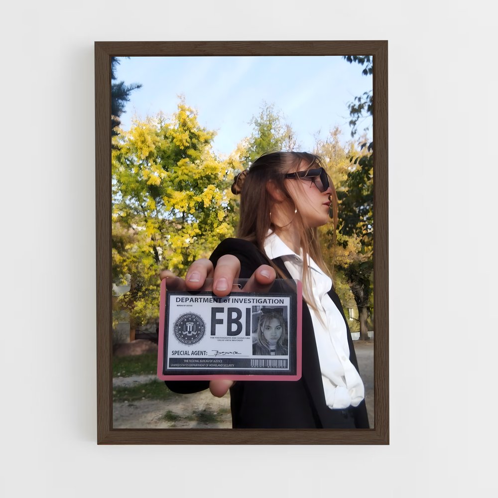 ap-fbi agent-1 cadre Bois foncé