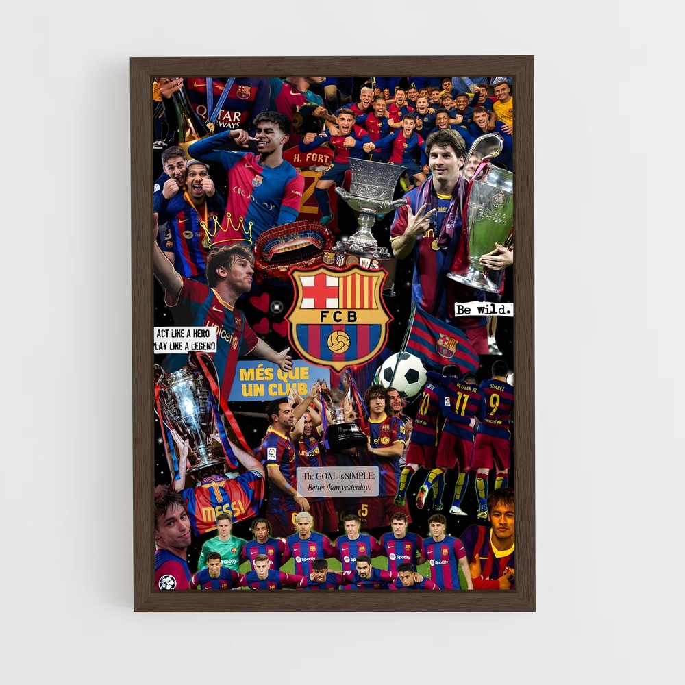 ap-fc barcelona-2 cadre Bois foncé