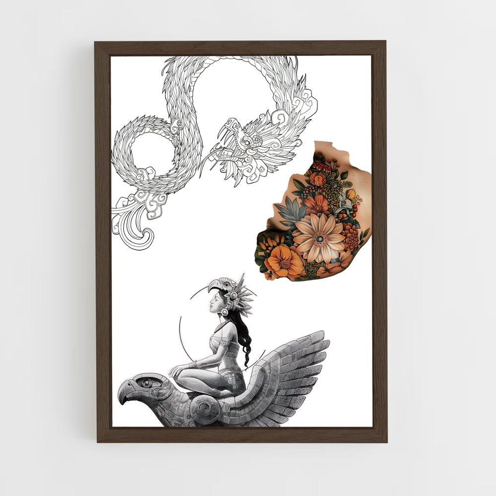 ap-feathered serpent-3 cadre Bois foncé