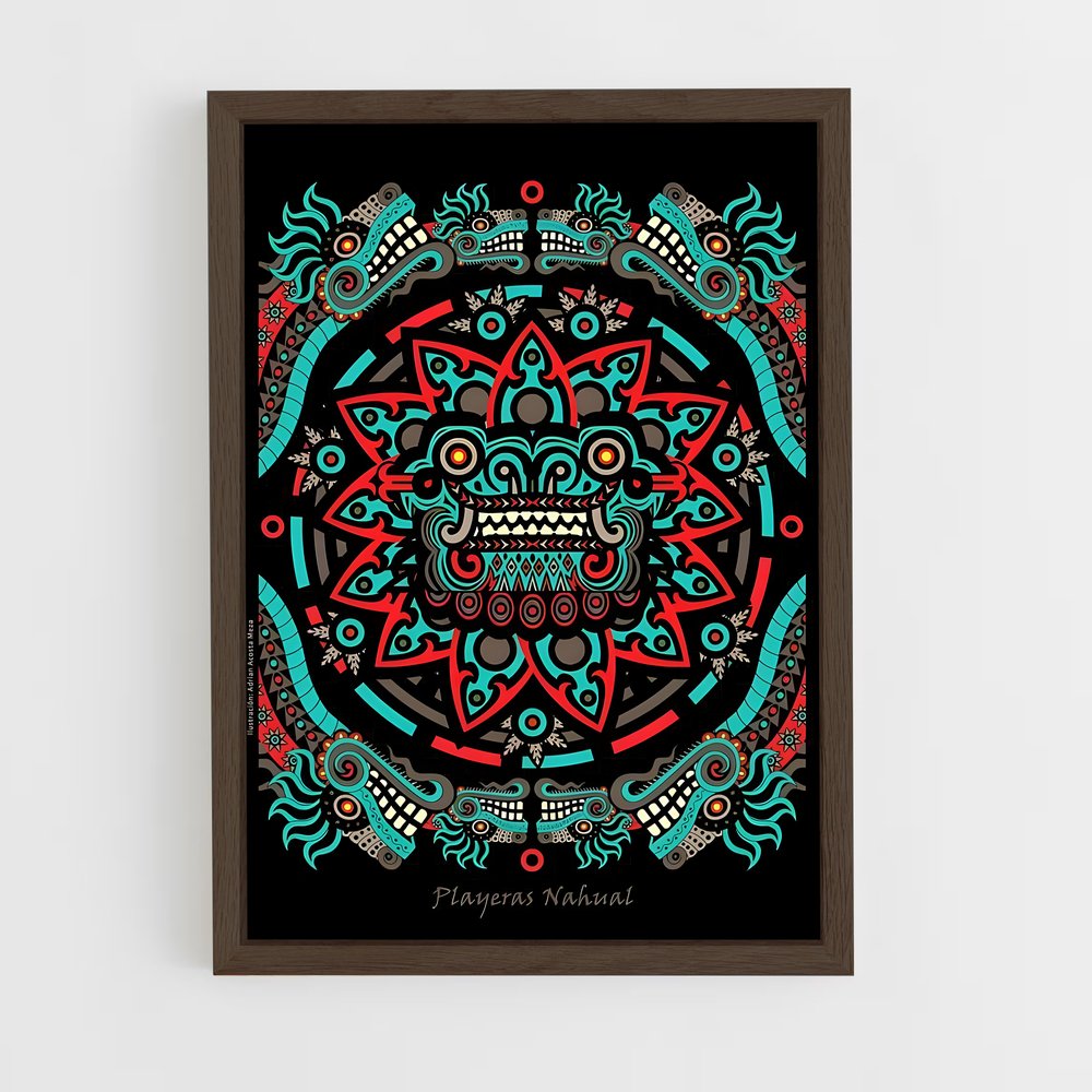 ap-feathered serpent-5 cadre Bois foncé