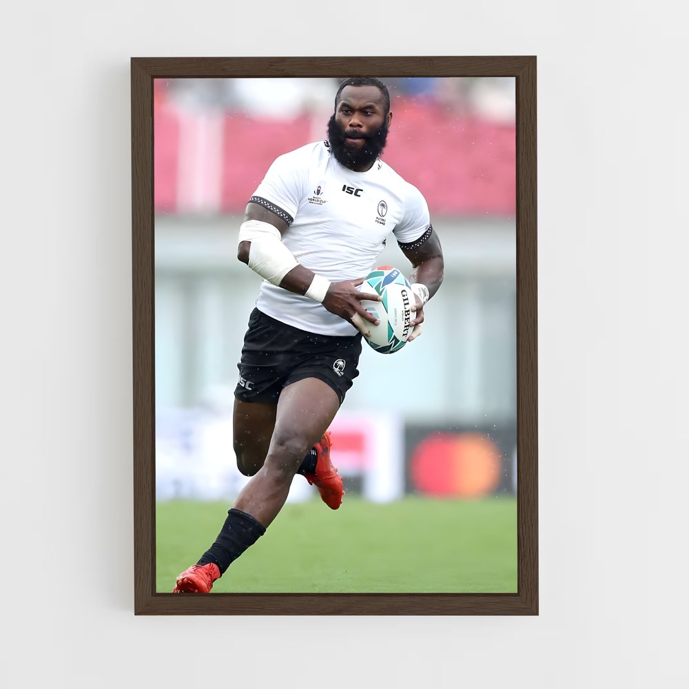 ap-fiji national rugby team-2 cadre Bois foncé
