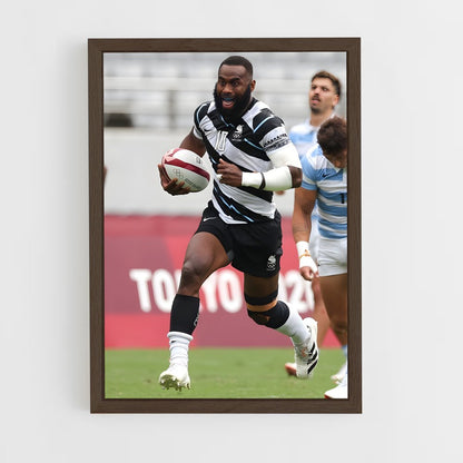 ap-fiji national rugby team-3 cadre Bois foncé