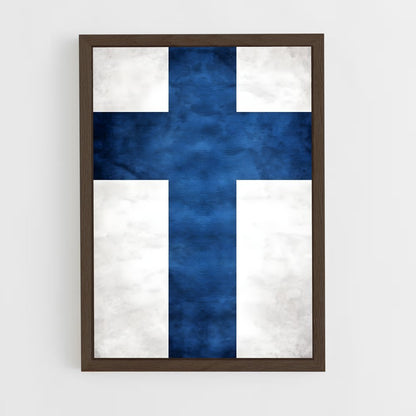 ap-finland flag-2 cadre Bois foncé