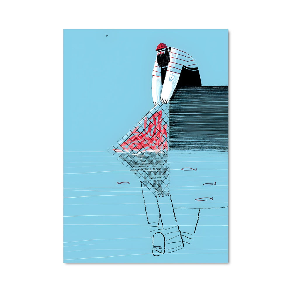 Poster Sirène en Rouge