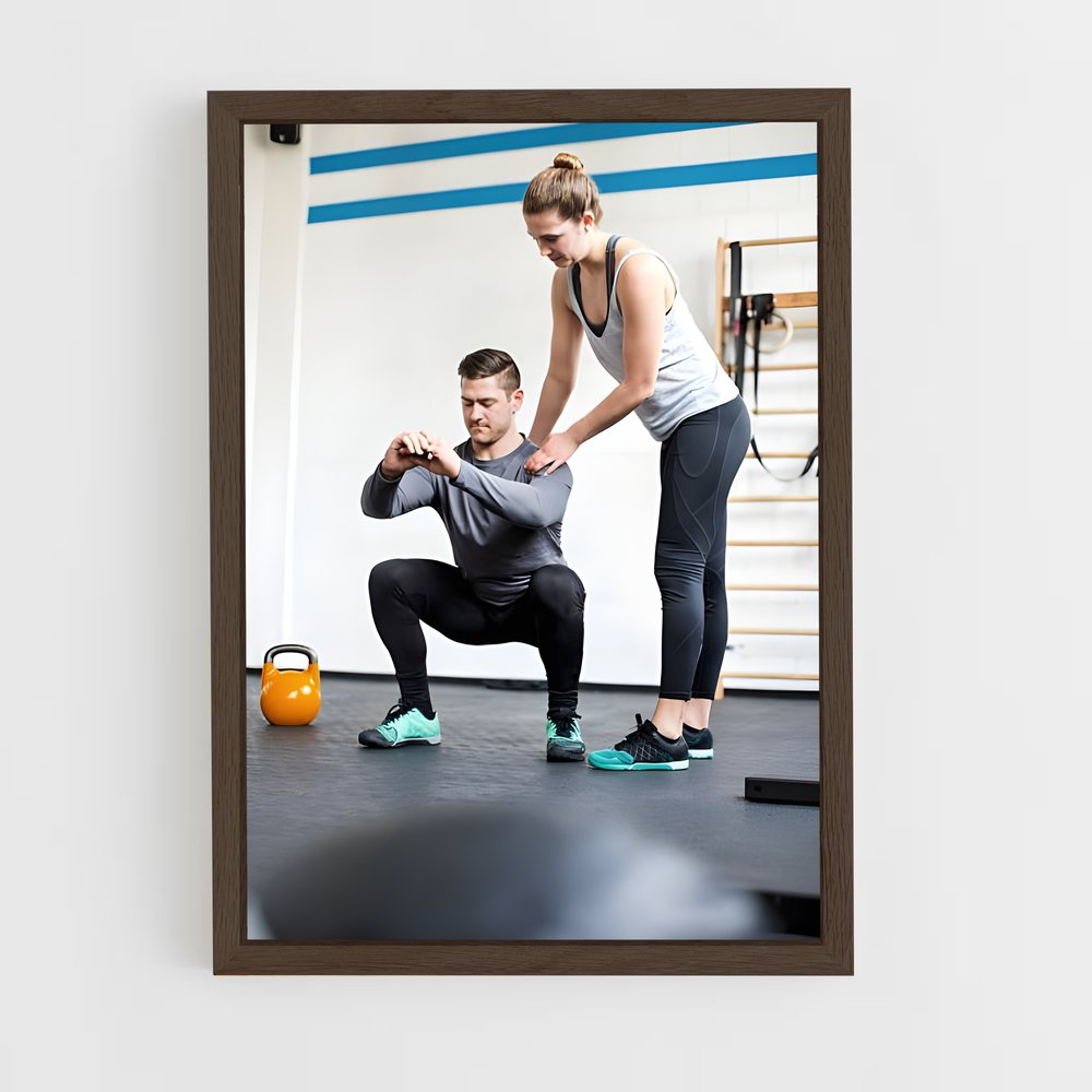 ap-fitness instructor-4 cadre Bois foncé