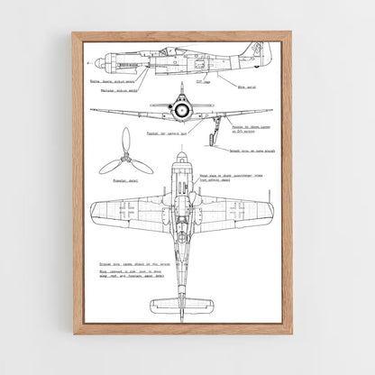 ap-focke-wulf fw 190-2 cadre Bois clair