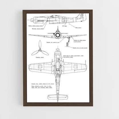 ap-focke-wulf fw 190-2 cadre Bois foncé