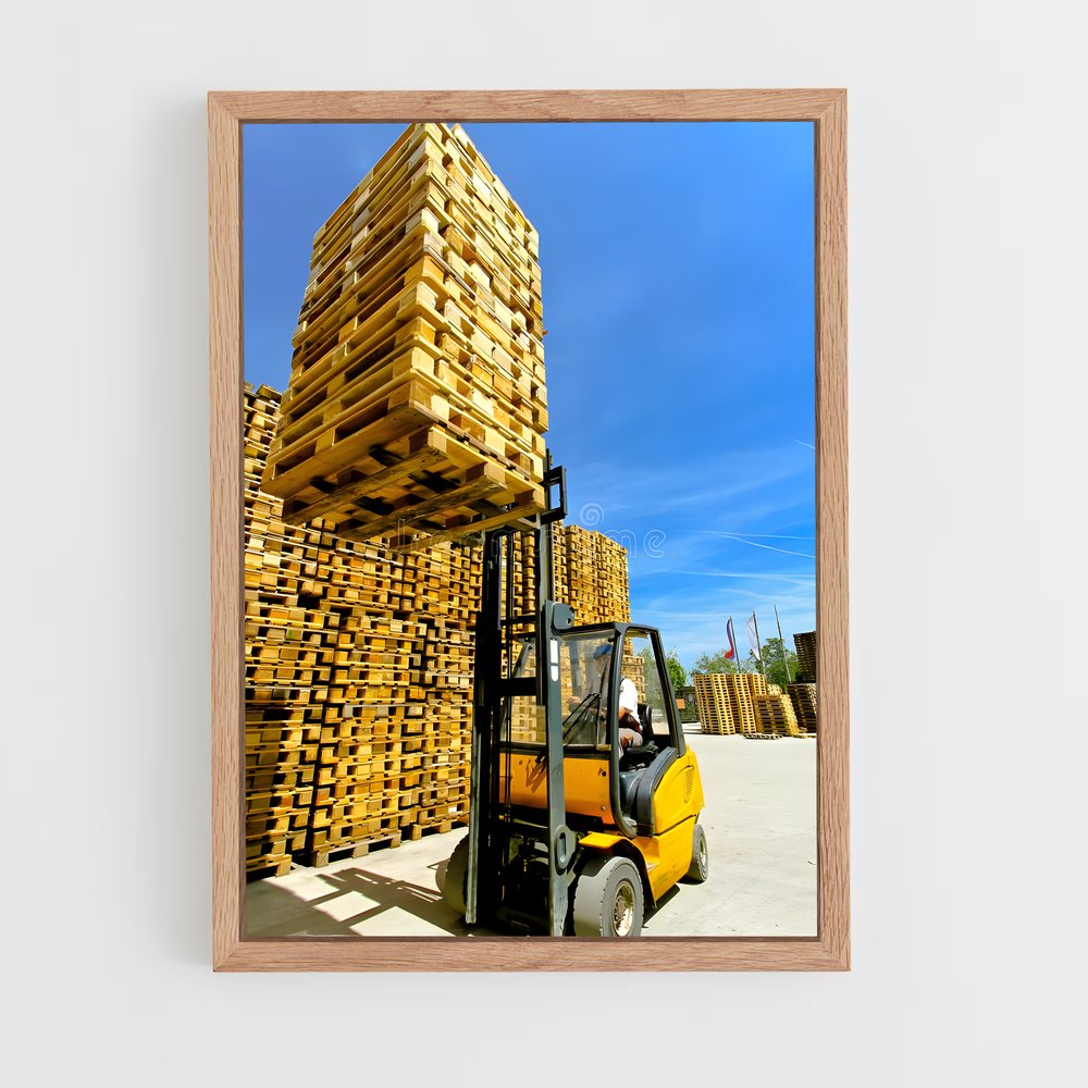 ap-forklift operator-2 cadre Bois clair