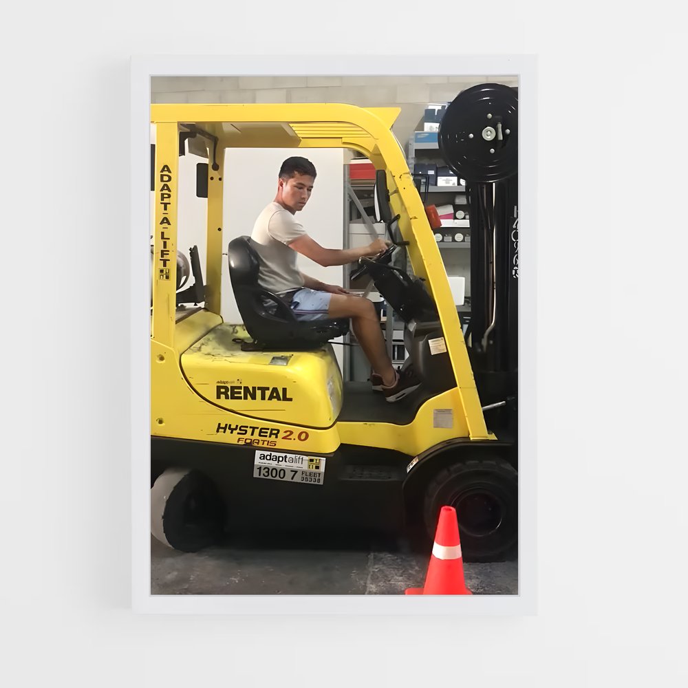 ap-forklift operator-4 cadre Blanc