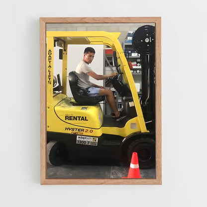 ap-forklift operator-4 cadre Bois clair