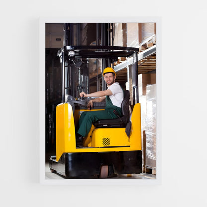 ap-forklift operator-5 cadre Blanc