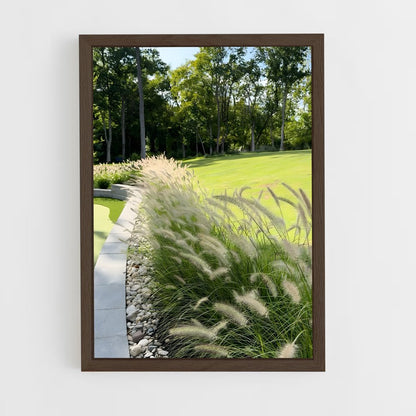 ap-fountain grass-1 cadre Bois foncé