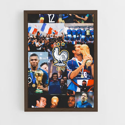 ap-france national football team-3 cadre Bois foncé
