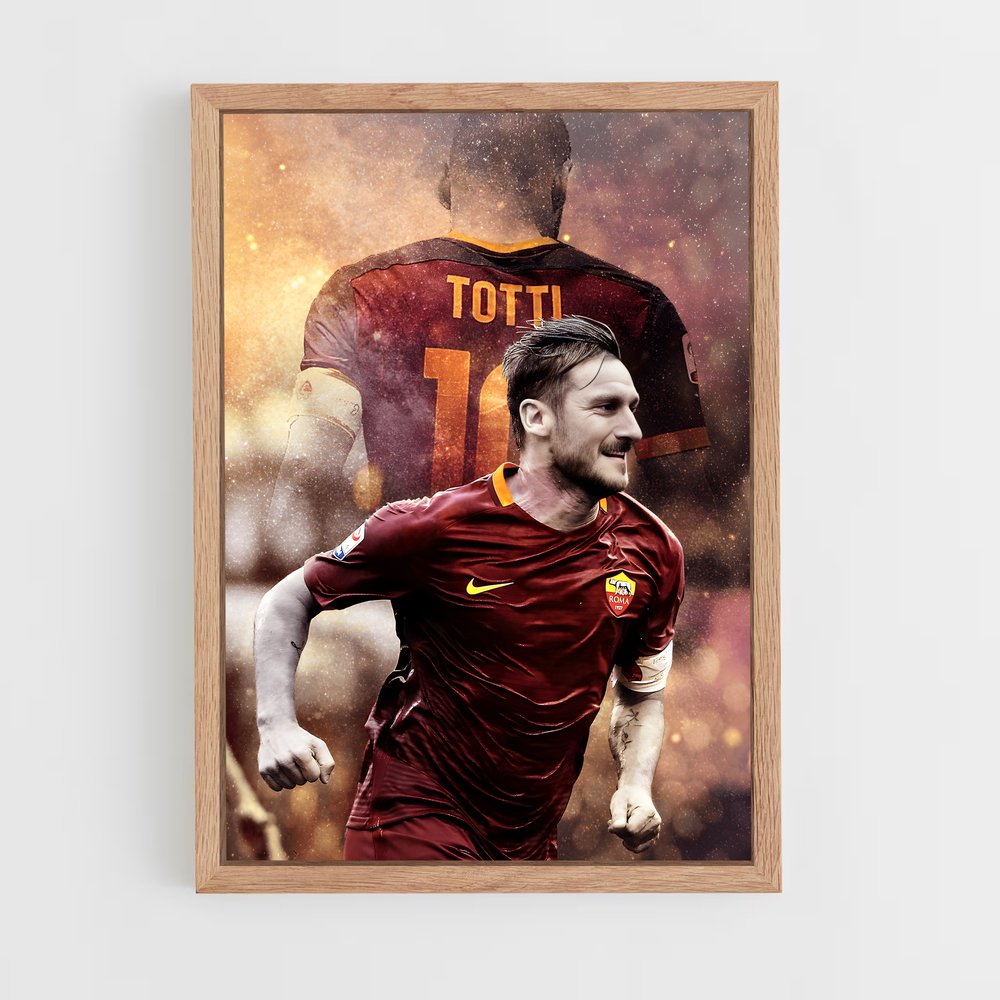 ap-francesco totti-5 cadre Bois clair