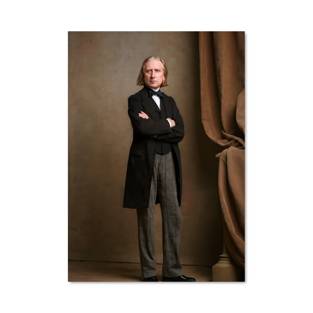 Poster Liszt en Noir et Brun