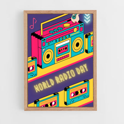 ap-fun radio-3 cadre Bois clair