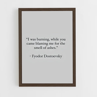 ap-fyodor dostoevsky-2 cadre Bois foncé