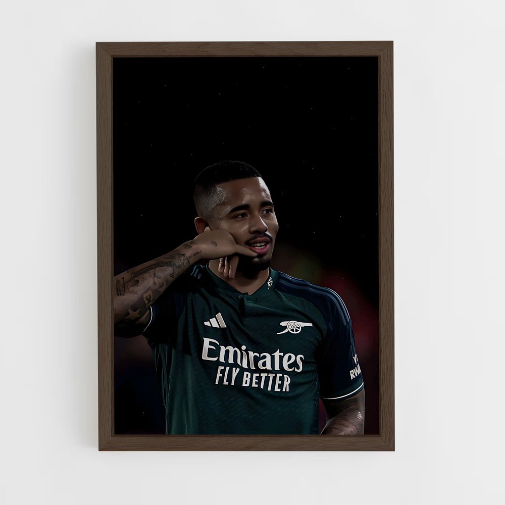 ap-gabriel jesus-7 cadre Bois foncé