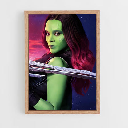 ap-gamora guardians-3 cadre Bois clair