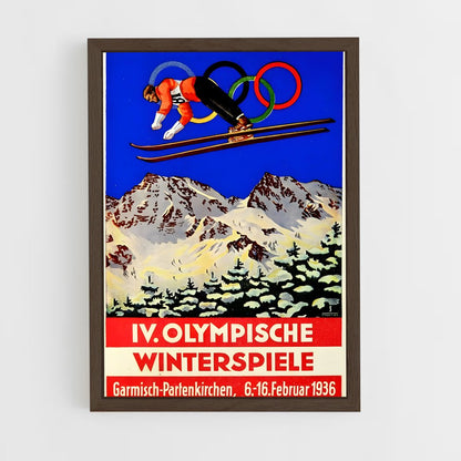ap-garmisch-partenkirchen 1936-1 cadre Bois foncé