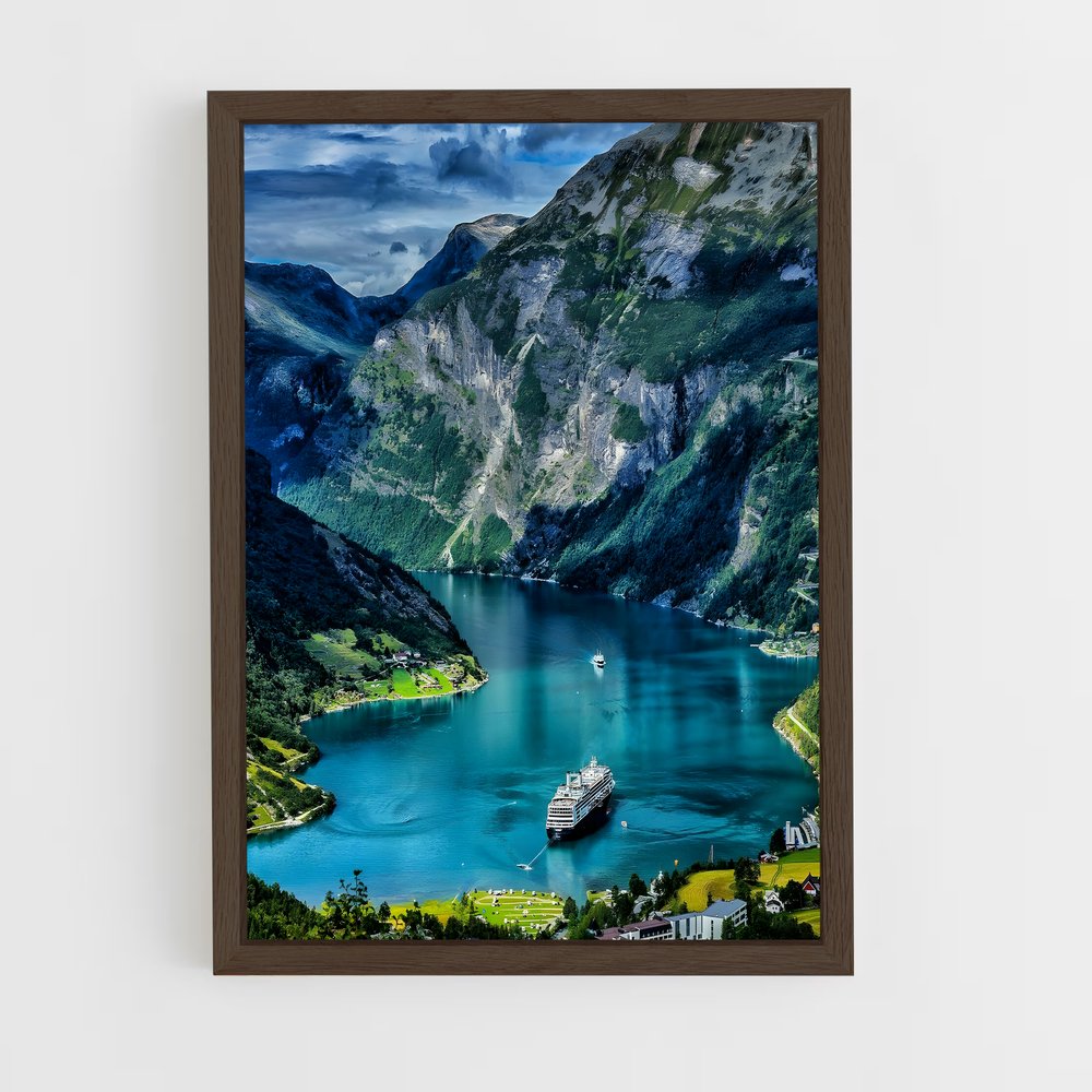 ap-geiranger fjord-1 cadre Bois foncé