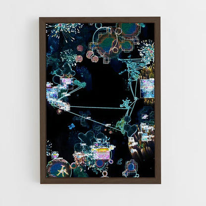 ap-generative art-2 cadre Bois foncé