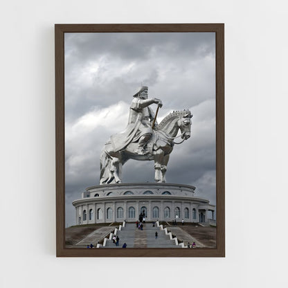 ap-genghis khan-7 cadre Bois foncé