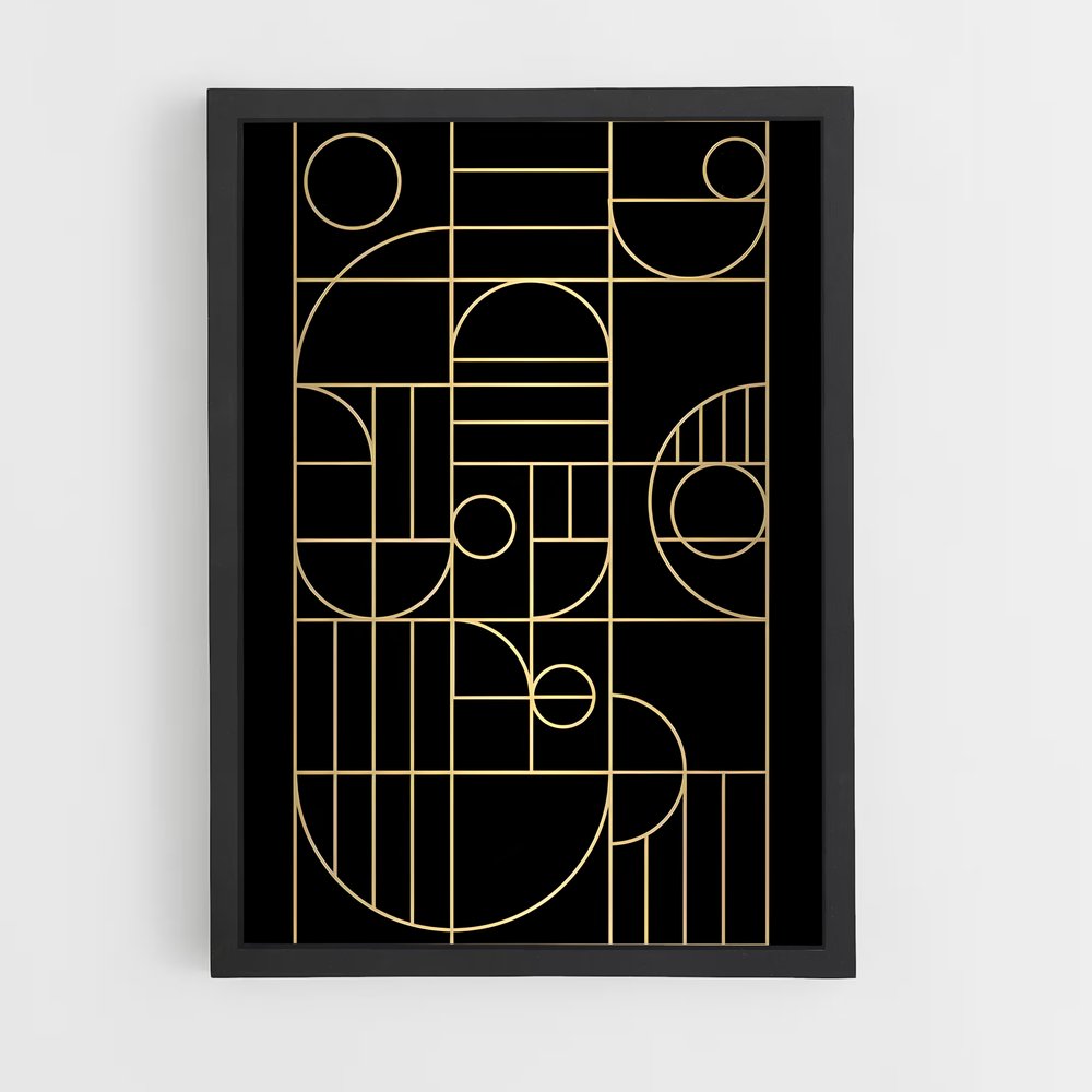 ap-geometric-5 cadre Noir