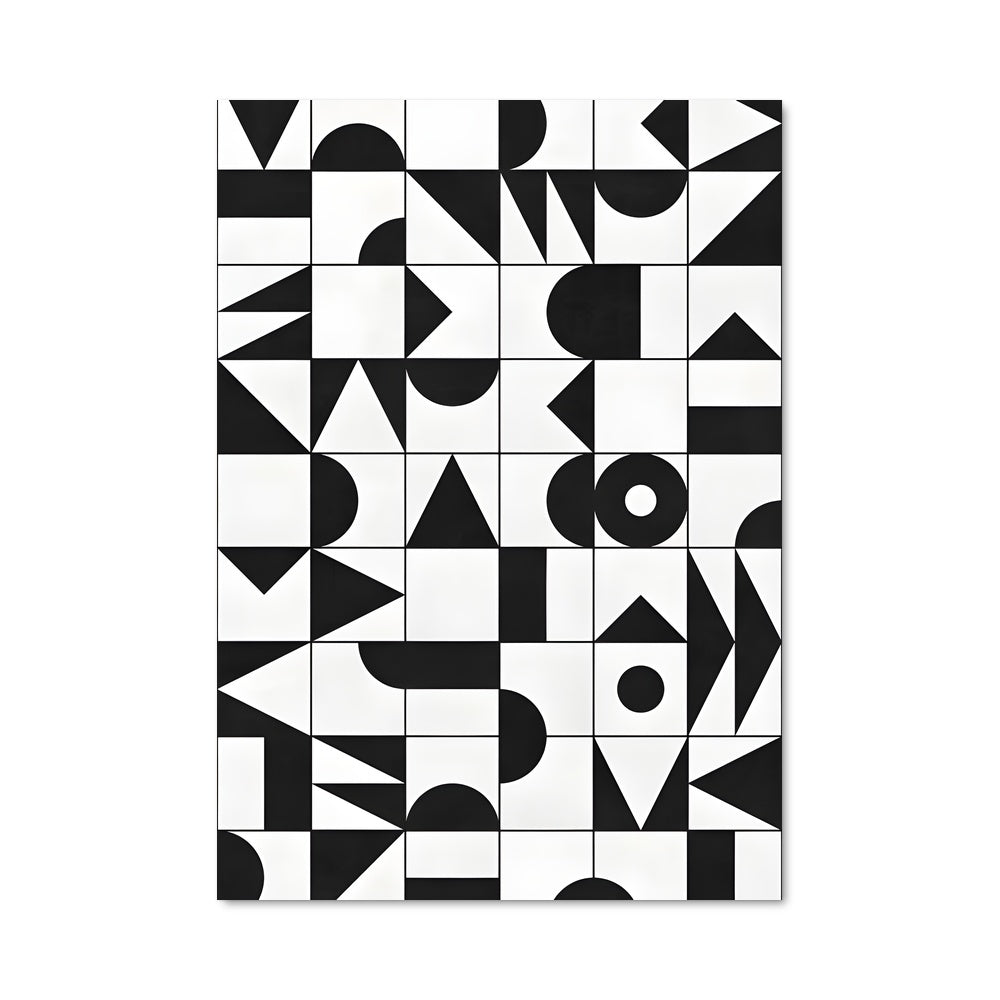 Poster Monochrome Mosaïque