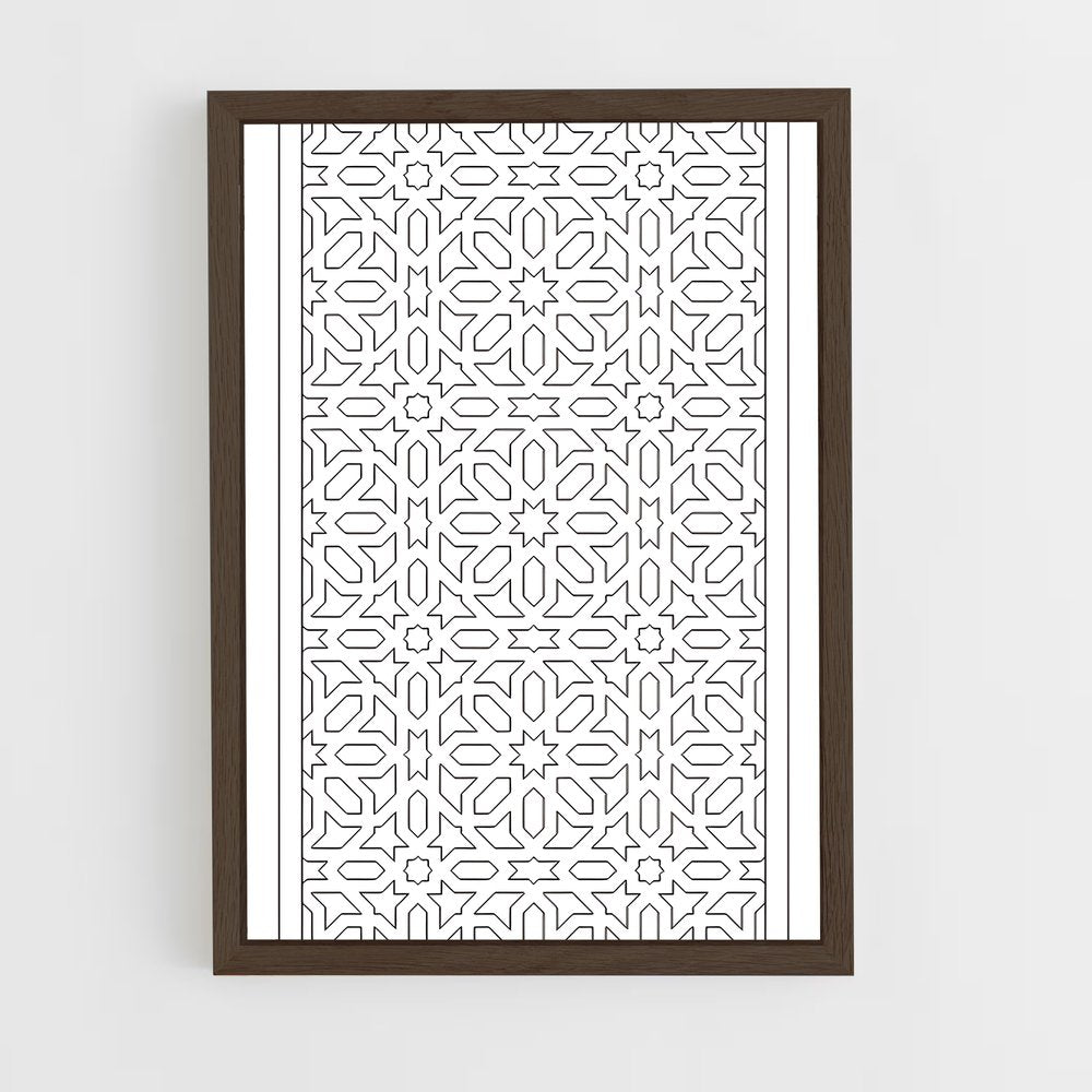 ap-geometric patterns-1 cadre Bois foncé