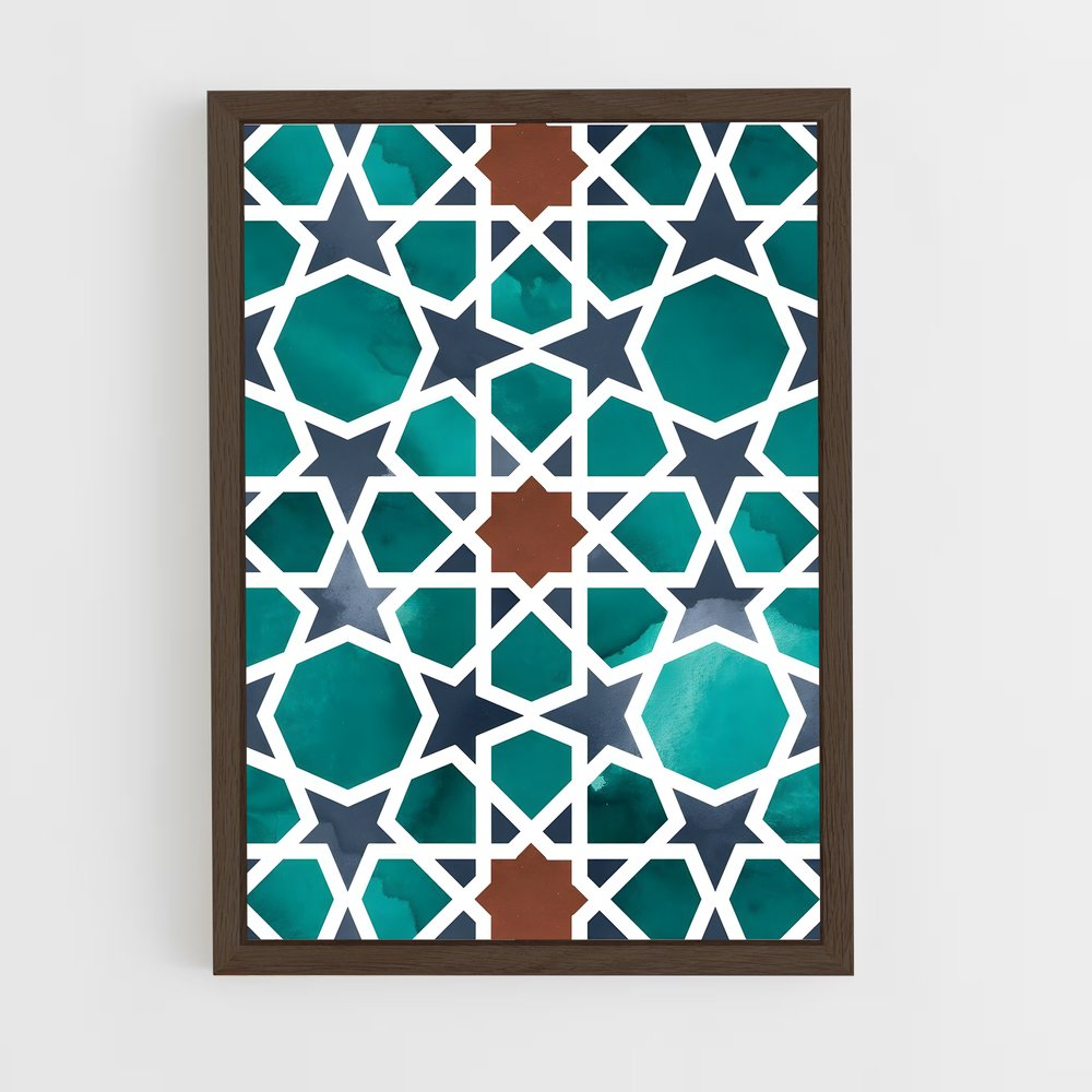 ap-geometric patterns-2 cadre Bois foncé