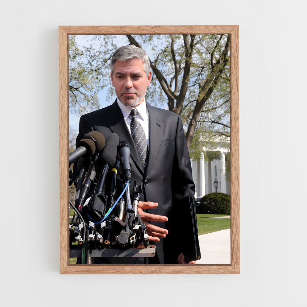 ap-george clooney-2 cadre Bois clair