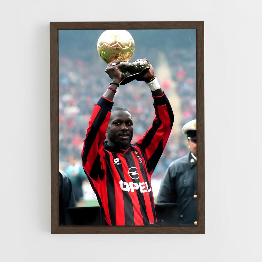 ap-george weah-1 cadre Bois foncé