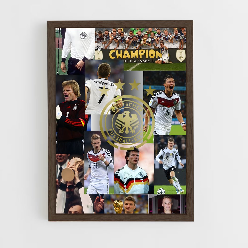 ap-germany national football team-5 cadre Bois foncé